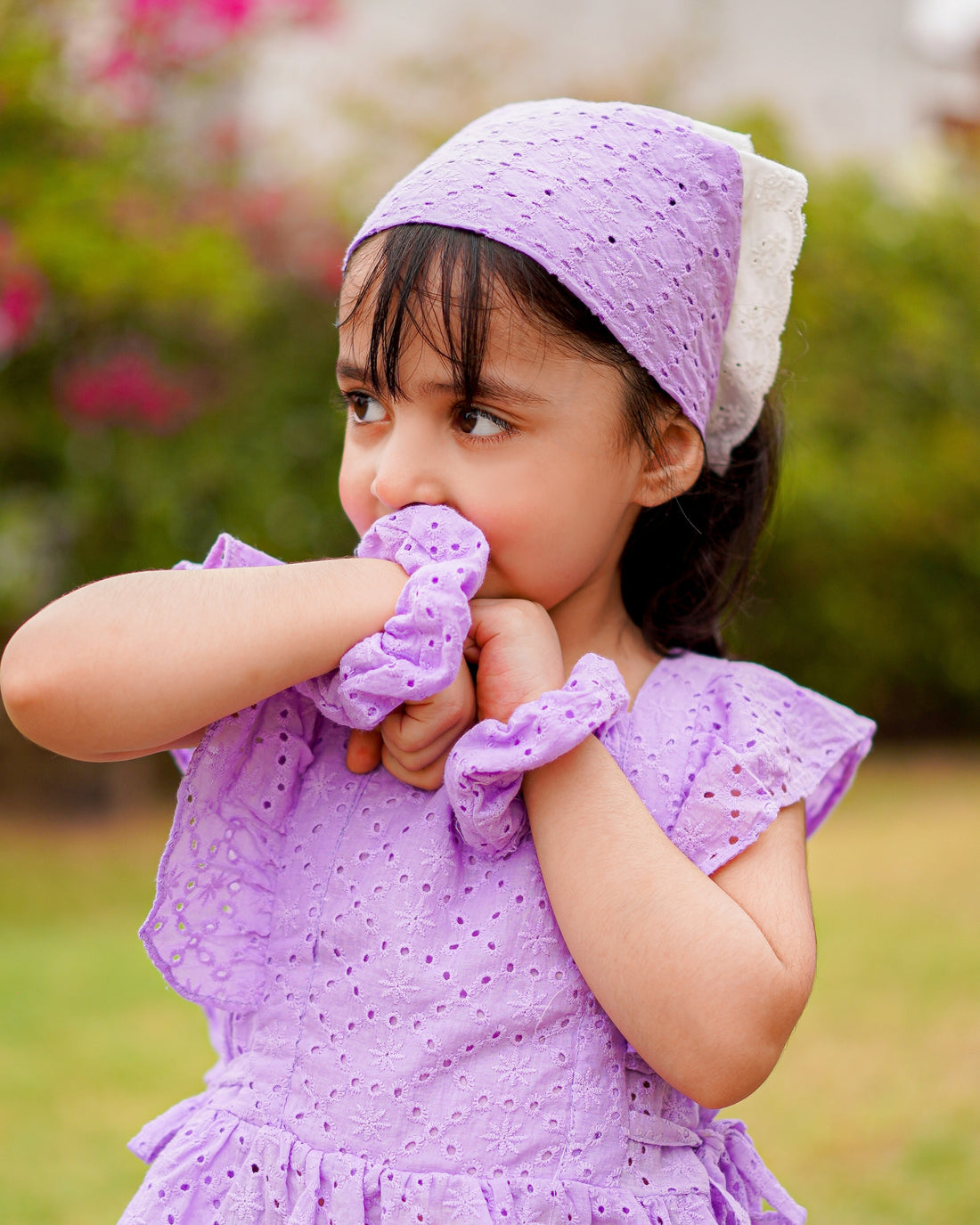 Lavender Bloom Bandana + 2 Scrunchies