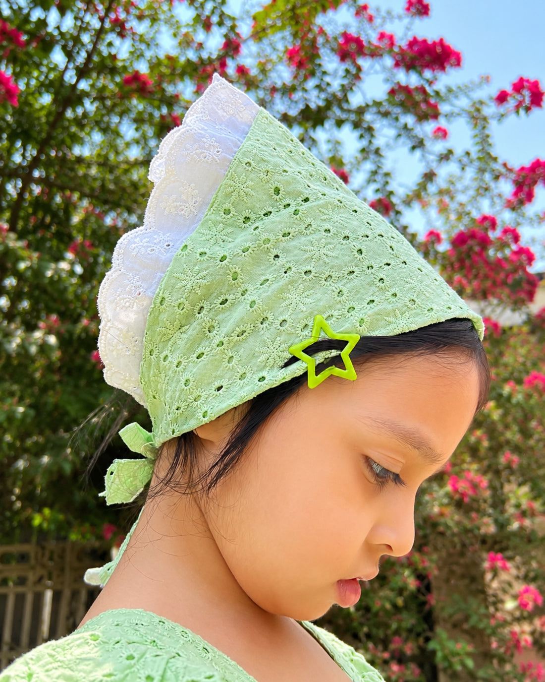 Mint Bloom Bandana + 2 Scrunchies